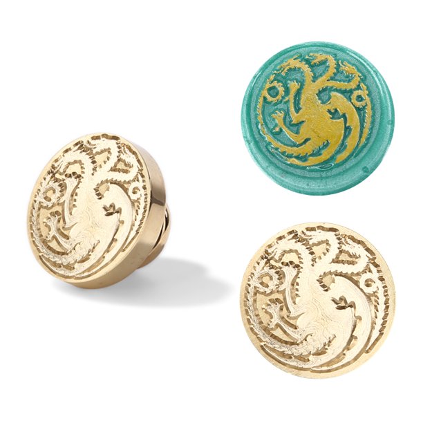 Cuadros Decorativos Sello de cera de 25 mm Cabeza de sello de álbum de recortes de cera de sellado de mundo irreal (J) Likrtyny embutido en tela