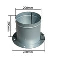 thumbnail image 5 of Galvanized air damper valve air duct damper for ventilation pipe valve With flange, 5 of 5