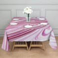 thumbnail image 3 of Square Tablecloth, Waterproof Polyester Table Cover, Wrinkle Resistant & Washable Fabric for Dining, Kitchen, Picnic, 42x42in(107x107cm), Liquid & Marble Print, 3 of 6