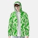 thumbnail image 2 of Fotbe Green Lizard Chaqueta con Protección Solar UPF 50+ para Hombre y Mujer, Camisa con Capucha y Bolsillos-Large, 2 of 7