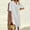 White, variant on AOOCHASLIY Miss Dress Fall Clothes Womens Spring/Summer Solid Casual Short Sleeve Shirt Dress Lapel Cotton Linen Button Dress with Pocket