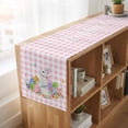 thumbnail image 6 of Table Runners 72 Inches Long Dress Scarves, Easter Farmhouse Kitchen Table Runner, Coffee Tablerunners, Spring Watercolor Bunny Eggs Butterflies Pink Plaid 14x72 Inch, 6 of 9