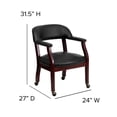 thumbnail image 3 of Scranton & Co Chaise de Conférence Luxueuse pour Invités en Noir avec Roulettes, 3 of 6