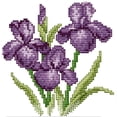 thumbnail image 1 of Kit Punto Cruz Con Flores Impresas 14 Quilates Bordado Parcial Iris (17x17 Cm), 1 of 9