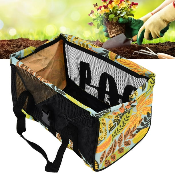 Gardening Tool Kit Holder Durable Indoor Garden Tool Bag Multifunctional For Travel Necessities For Tourist Activities Yellow Flower Color Matching