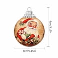 thumbnail image 2 of Vintage Santa Claus Christmas Ornament Ball, Red and Beige, 2 of 5