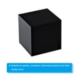 thumbnail image 3 of Uxcell 2"x2"x2" Jewelry Display Riser Polished Acrylic Cube Display Stand Block Collection Showcase, Black, 3 of 5