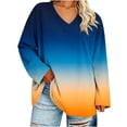 thumbnail image 3 of GERsome Womens Plus Size Tops Long Sleeve Casual V Neck Fall Blouse Tunic Shirts Size L, 3 of 7