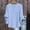 Light Blue summer plus size blouse a1, variant on Summer Plus Size Blouse Women's Cotton Linen Ruffle Sleeve Button Down Shirt Casual Loose Tops Holiday Vacation Fashion T-Shirt, White S