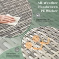 thumbnail image 4 of Hassch Outdoor PE Wicker Side Table with Storage, 27-Gallon All-Weather Rattan Square Patio Table with Lift-Off Lid, for Decks, Balconies, Poolside (Gray), 4 of 9