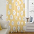 thumbnail image 6 of White Yellow Daisy Sheer Curtains 63 Inches Long, Spring Summer Floral Botanical Light Filering Curtains, Breathable Simi Curtain Privacy Drapes for Living Room Bedroom Lightweight Window Treatment, 6 of 9