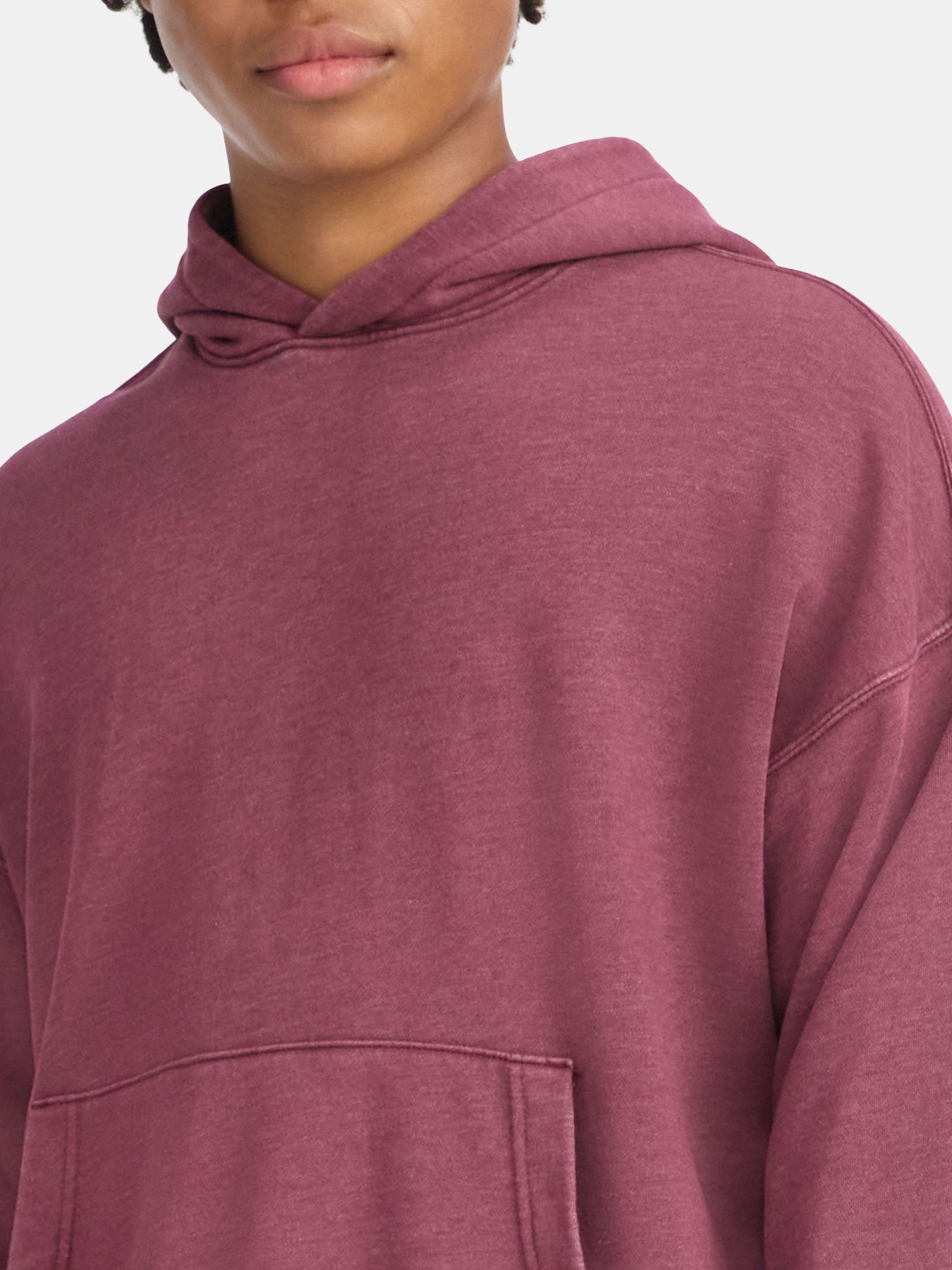 No Boundaries Boxy Fit Cropped Sweatshirt Hoodie, Men's & Big Men's