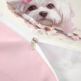 thumbnail image 4 of Homewish Cute Maltese Animal Twin Duvet Cover,Pink Bow Heart Twin Bedding,Daisy Floral Decor,Pink Reversible,2-Piece,1 Duvet Cover and 1 Pillowcase, 4 of 6