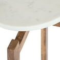 thumbnail image 4 of Kate and Laurel Moxley Modern Marble Side Table, 12 x 12 x 24, Natural and White,  Round Two-Tier End Table for Storage and Display, 4 of 6