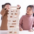 thumbnail image 2 of 60 Block Giant Hardwood Tower Stacking Game, 2 of 6
