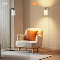 thumbnail image 3 of SIBRILLE Floor Lamp with Linen Shade, Dimmable Tall Standing Lamp with Remote Control & 3 Color Temperatures, Modern Floor Lamps for Living Room Bedroom O, 3 of 8