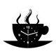 thumbnail image 5 of Reloj de pared colgante con forma de taza de café, ligero, decorativo, silencioso, para cafetería, oficina, bar, sala de estar, regalo, 5 of 9