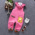 thumbnail image 2 of KIDSCOOL SPACE Salopette en Jean pour Bébé, à Capuche, Rose, 2-3 Ans, 2 of 5