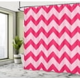 thumbnail image 4 of Ambesonne Shapes Shower Curtain, Chevron Pattern Geometric, 69"Wx70"L, Magenta Blush, 4 of 4