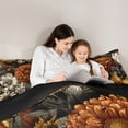 thumbnail image 5 of Homewish Boys Girls Chic Floral Flowers 3 Pieces Queen Comforter Set,Luxury Exotic Style Ultra Soft Bedding Sets,Vintage Retro Aesthetic Bedding Comforter Set Breathable,Super Cozy Room Decor, 5 of 8