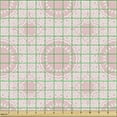 thumbnail image 2 of Ambesonne Pastel Fabric by the Yard Upholstery, Traditional Mosaic Pattern, 5 Yards, Pale Pink White, 2 of 5