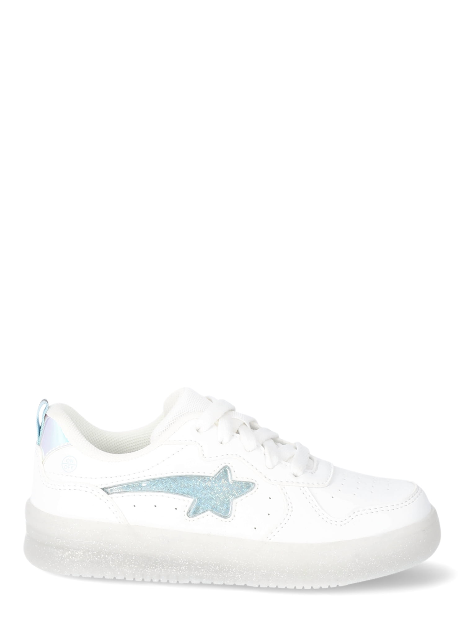 Athletic Works Girls Court Light-Up Sneakers with On/Off Power Button