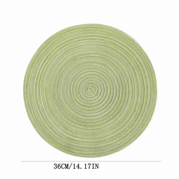 Manteles individuales de vinilo tejido para mesa de comedor, juego de 6 manteles individuales de plástico lavables, antideslizantes y fáciles de limpiar para uso diario, perfectos para mesas