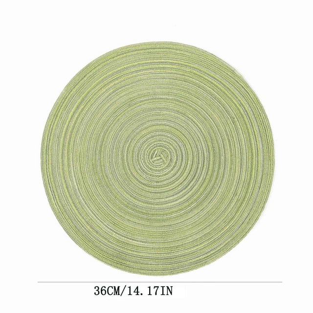 Woven Vinyl Placemats Set for Dining Table, Washable Plastic Mats, Oil-Proof Heat Insulation for Home Decor
