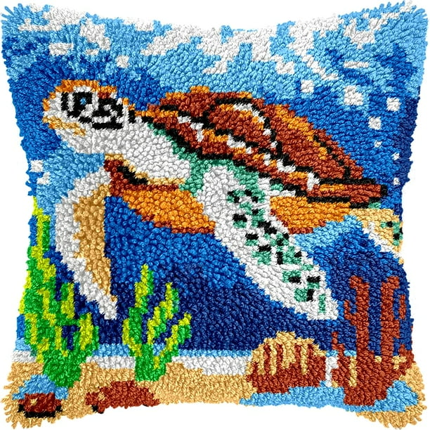 Kit de cojines con cierre con forma de tortuga marina viajera, 43 x 43 cm, veirousa