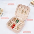thumbnail image 5 of Mini Jewelry Travel Case,Small Jewelry Box,Traveling Jewelry Organizer,Portable Jewellery Storage Holder for Rings Earrings Necklace Bracelet Bangle Organizer,Boxes Gifts for Girls Women(Soft pink), 5 of 8
