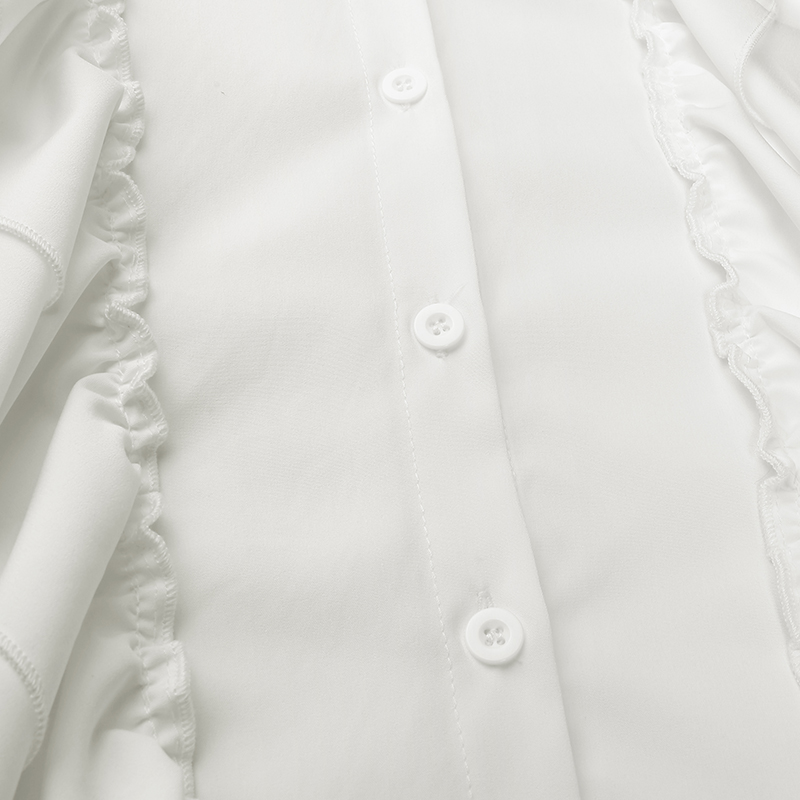 Celmia Womens Bow-Tie Ruffle Top Long 