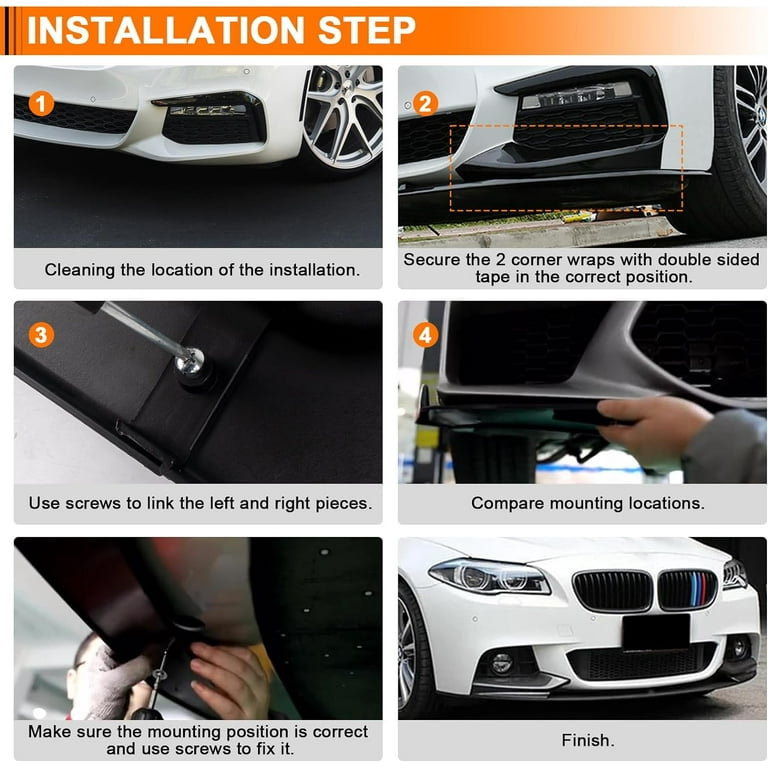 Carbon Fiber Front Bumper Lip For 2011-2016 BMW F10 5 Series - HM/H Style Spoiler Splitter