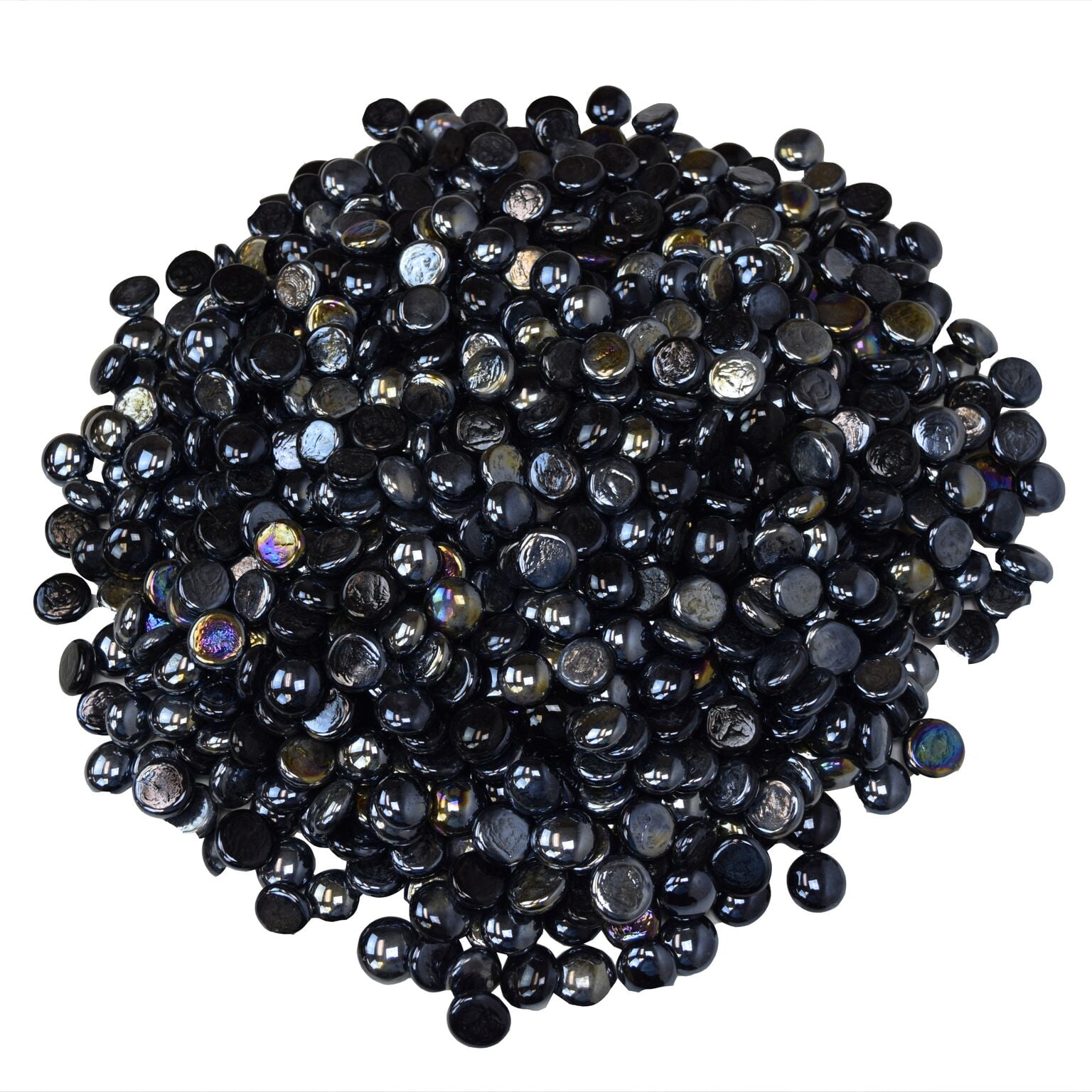 Outdoor Living and Style Black Iridescent Tempered Glass Fire Table