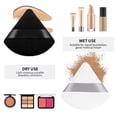 thumbnail image 4 of 2Pcs Powder Puff Triangle Powder Puff Velvet Face Body Powder Puff Cosmetic Foundation Blender Sponge for Loose Powder Body Powder Makeup Tool (Black/White), 4 of 5