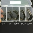 thumbnail image 5 of 51Pcs Fishing Hooks High Carbon Steel Worm Senko Bait Jig Fish Hooks with Plastic Box, 5 of 7