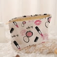 thumbnail image 4 of Cosmetics Pattern Corduroy Makeup Bag, Travel Zipper Cosmetic Pouch, Versatile Toiletry Organizer For Women And Men Gift, 4 of 5