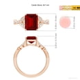 thumbnail image 5 of ANGARA Lab Grown 3 Ct Nature-Inspired Ruby Engagement Ring with Leaf Motifs for Women in 14K Rose Gold (Size-9x7mm) | July Birthstone, Anniversary, Jewelry Gift for Women | Lab-Grown Ruby Ring, 5 of 7