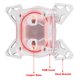 thumbnail image 4 of Bloc de refroidissement à eau pour processeur d'ordinateur, base en cuivre rouge, couvercle POM avec passage d'eau pour AMD AM4, 4 of 4