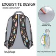 thumbnail image 5 of Princess and Castle Black Pattern Backpack for School, Cute School Bag with Adjustable Shoulder Straps and Padded Back, 15.3"x11"x6.7", 5 of 5