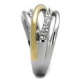thumbnail image 4 of Luxe Jewelry Designs Women's Two-Tone IP Gold Stainless Steel Ring with Clear Top Grade Crystals -, 4 of 4