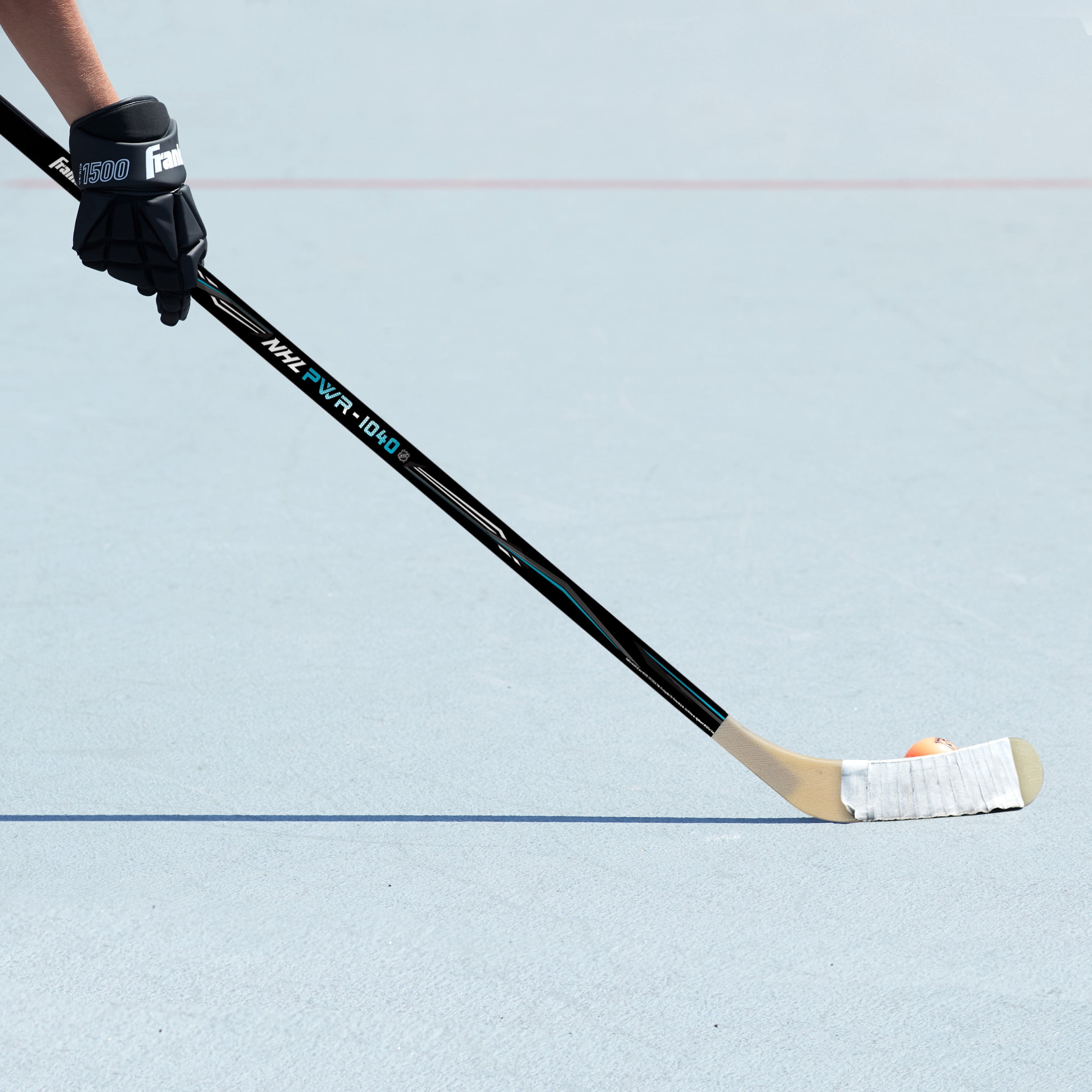 Franklin Sports NHL Youth Street Hockey Stick - Power 1040 Kids Outdoor Street Hockey Sticks - 56" Inch Youth Senior Hockey Stick for Kids - Left Handed Hockey Stick - Wood/Fiberglass Shaft - Lefty
