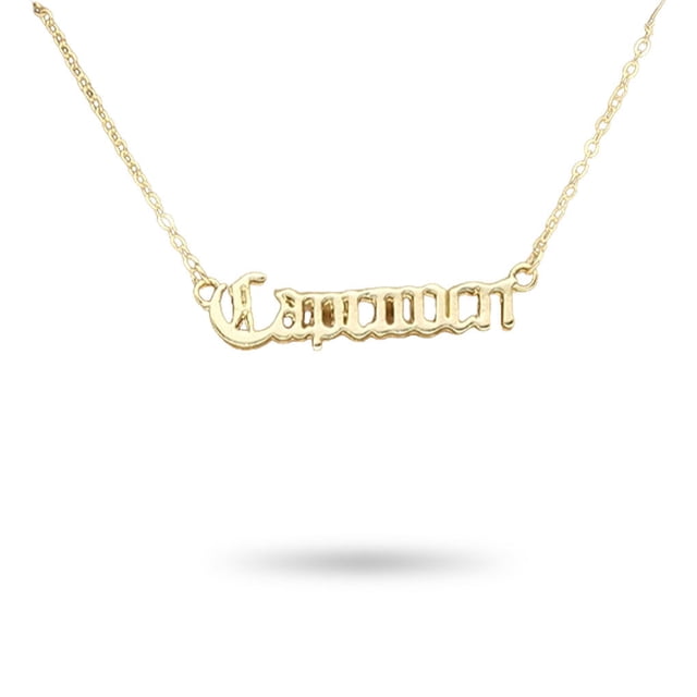 Collar Sonducket Vintage letra doce signo del zodiaco Capricornio oro