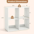 thumbnail image 3 of Costway 4-Cube Open Bookshelf with Anti-tip Kits Home Modern Style Storage Shelf for Study, 3 of 10