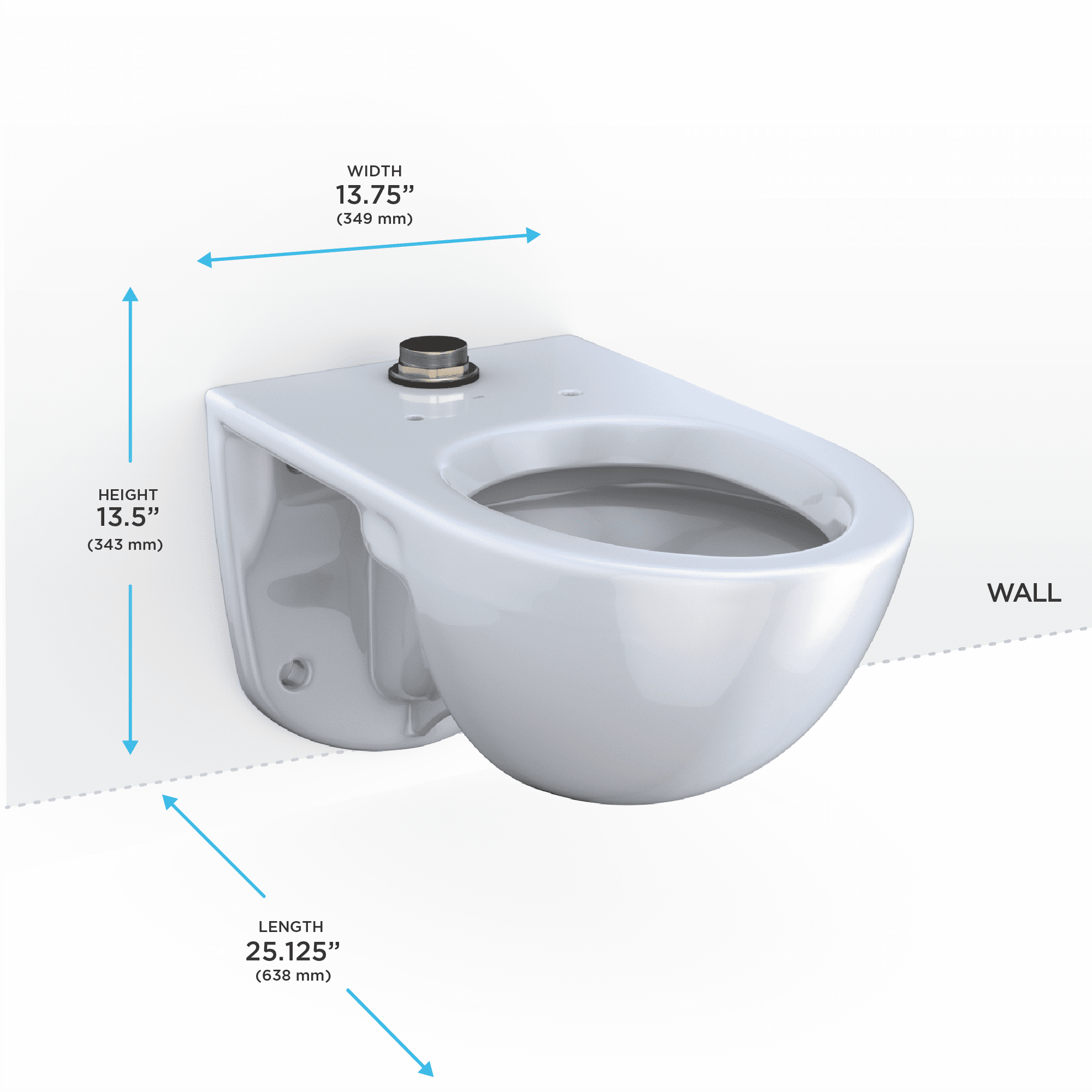 TOTO® TORNADO FLUSH® Commercial Flushometer Wall-Mounted