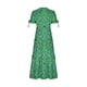 thumbnail image 4 of ICHUANYI Clearance Women 2023 Summer Boho Dress Knot Front Deep V Neck Short Sleeve Floral Tiered Casual Party Beach Maxi Dresses(Green, XL) ICHUANYI WER2023080815116, 4 of 4