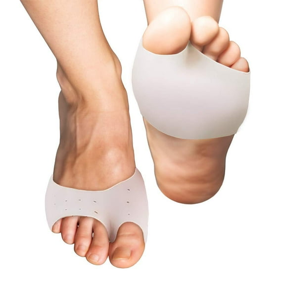 Metatarsal Pads, Half Toe Sleeve Bunion Pads Forefoot Cushions for Men and Women Great for Diabetic Feet Prevent Calluses and Blisters, 2 Pieces