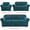 Blue, variant on CJC Velvet Plush Sofa Covers Stretch Couch Covers with Separate Cushion Cover (White, 2-Seater Sofa)