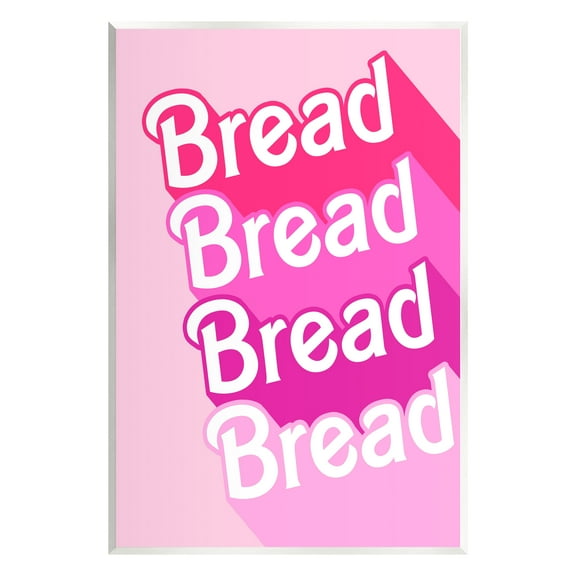 Stupell Industries Bread Pink Phrase Inspirational Painting Unframed Art Print Wall Art, 10 x 15