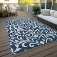 thumbnail image 6 of Addison Rugs Chantille Indoor/Outdoor Transitional Floral Navy Washable Rectangle Rug, 10' x 14', 6 of 6