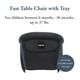 thumbnail image 2 of Inglesina Fast Table Chair - Negro + Bandeja de Comedor Rápido - Trona portátil para bebés y niños pequeños, bebés de 6 a 36 meses - Se adapta a mesas de 0.8'' a 3.5'' - Diseño plegable y compacto - B, 2 of 5